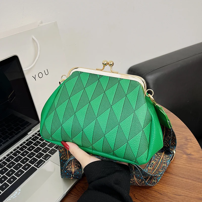 2023 Classic Style PU Leather Pebble Pattern Ladies Shoulder Bag Ladies Small Square Messenger Bag Camera Bag