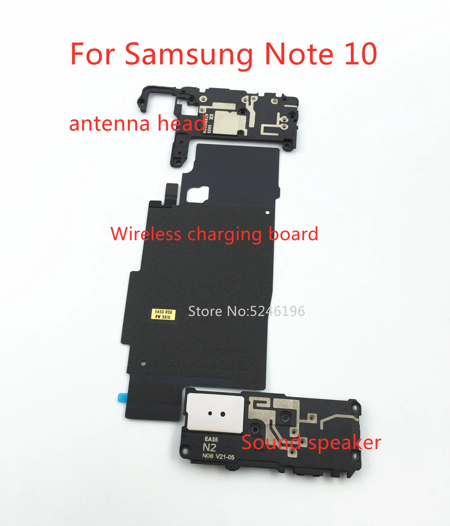 Three-piece Maintenance Fittings Set For Samsung Galaxy Note 10 Note10 Wireless charging board Sound speaker antenna head part