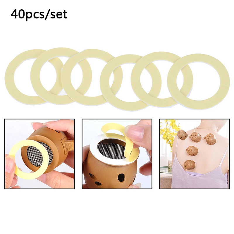 

40Pcs Self-adhesive Moxa Sticker Moxibustion Tube Acupuncture Massage Sticker