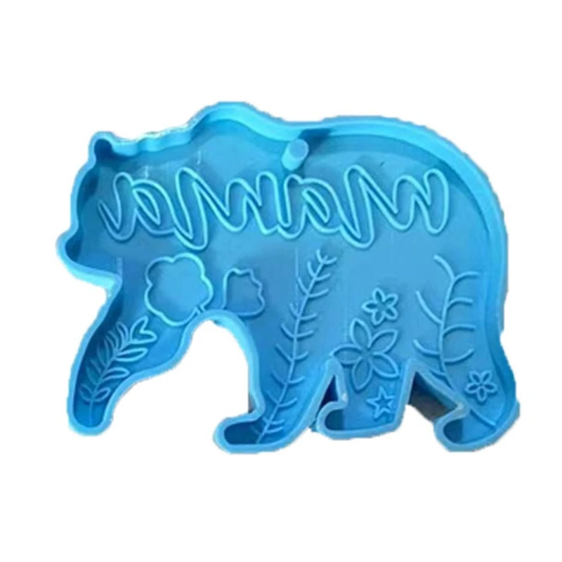 

DIY Pet Series Mother Bear Silicone Epoxy Mold DIY Keychain Pendant Ornaments Crafting Mould for Anniversary Gift