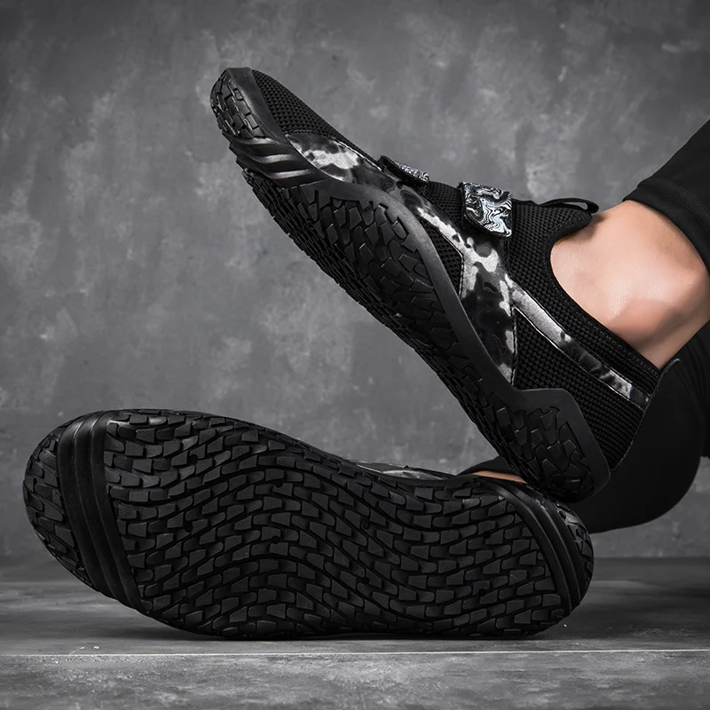 35-47# Unisex Gym Lightweight Sports Hard Pull Squat Training Shoes Pro Hook & Loop Weightlifting Shoes Sumo Wrestling Shoes