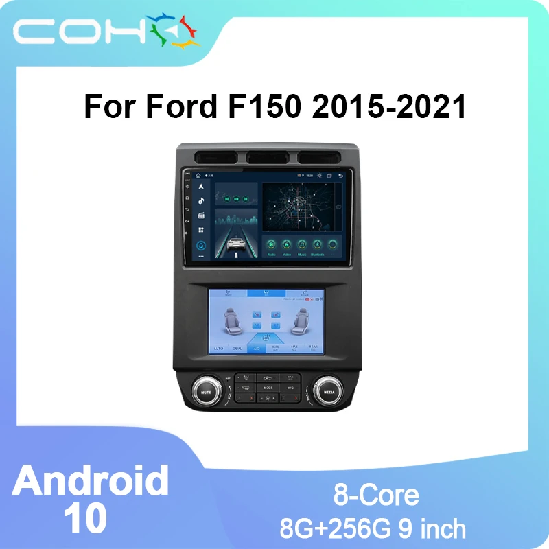 

For Ford F150 2015-2021 Car Multimedia Player Radio Android 10.0 Octa Core 8G+256G 1280*720 Resolution Video Player GPS