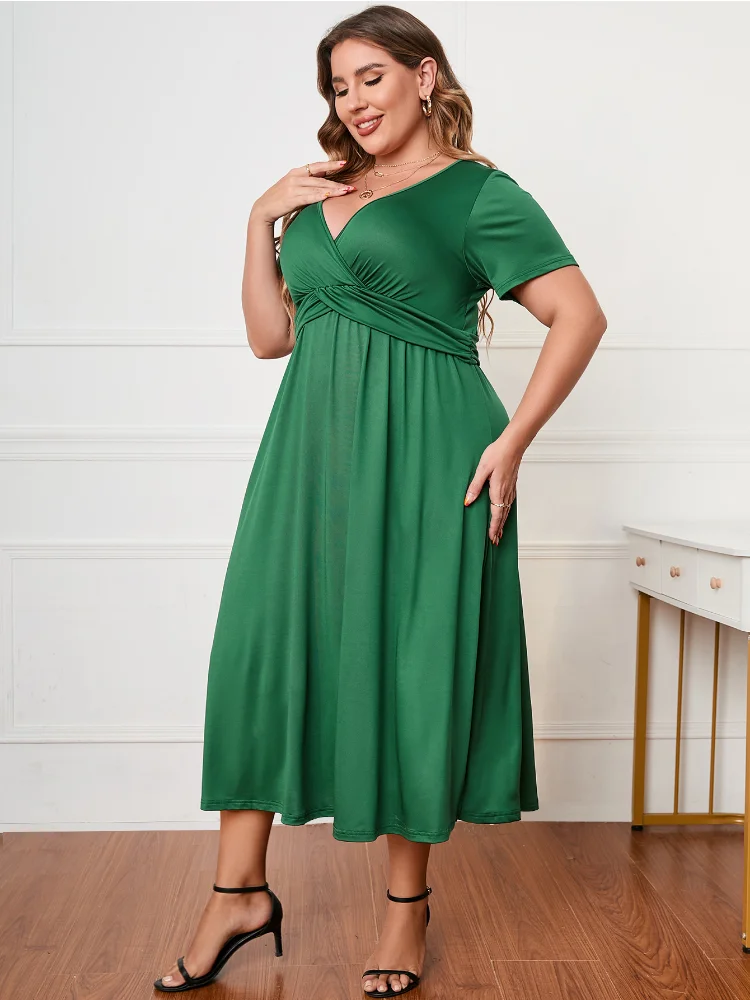 Large size women's dress new explosive fashion loose long skirt women plus size women clothing  vestidos