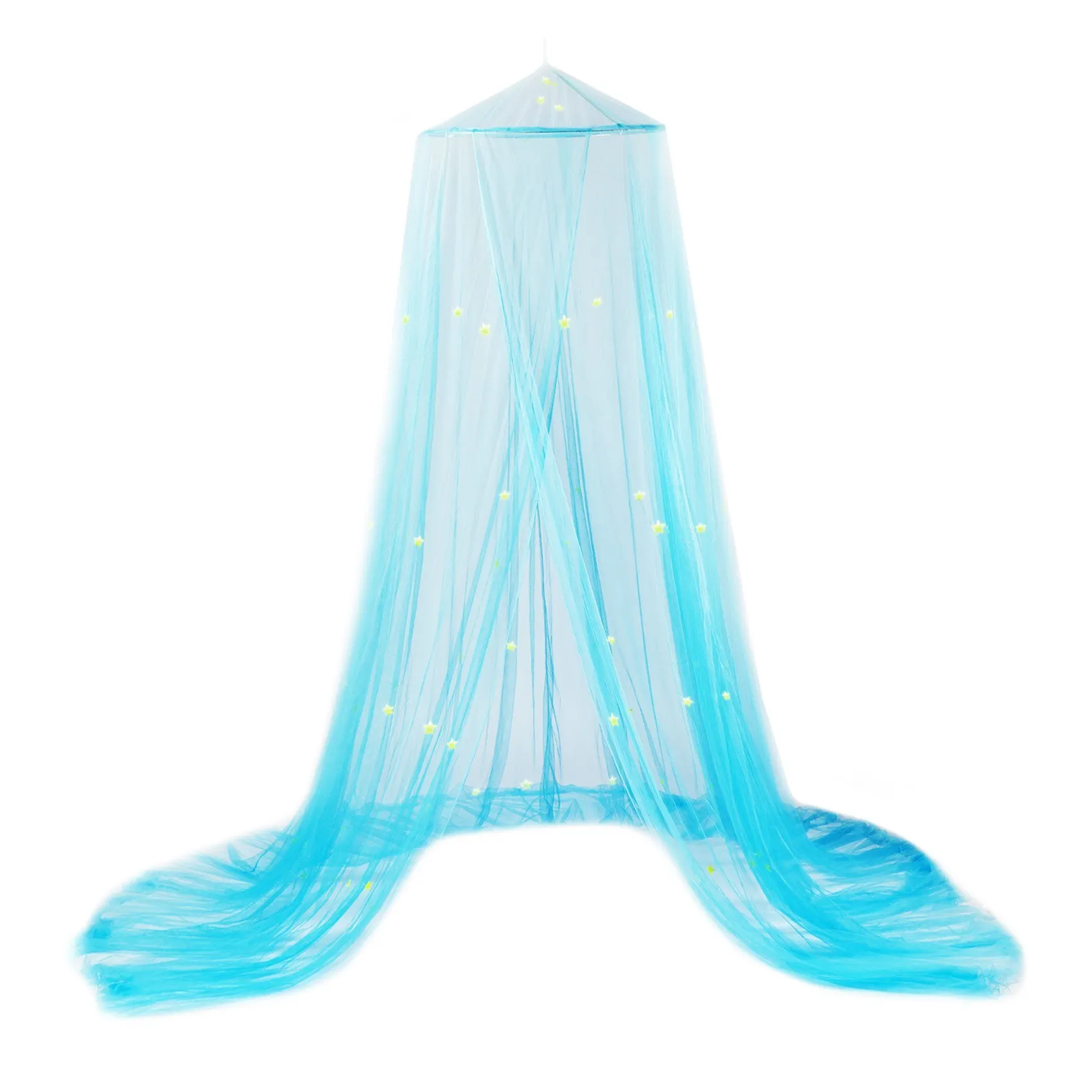 Practical Bed Canopy Anti-mosquito Net with Fluorescent Stars Glow in Dark Universal Mosquito Mesh |