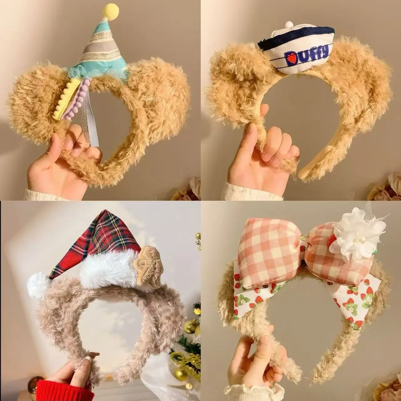 Шляпа на день рождения с изображением Даффи-медведя Диснея повязка голову милый