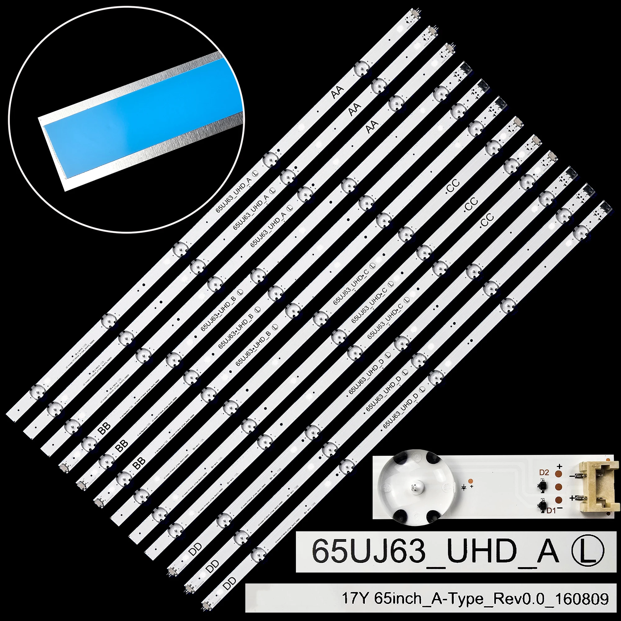 

Лента светодиодной подсветки для 65LG63CJ 65UJ6300 65UJ630V 65UJ634V 65UJ5500 65UK6100 Innotek 17Y 65inch_A SSC 65UJ63_UHD_A B C D