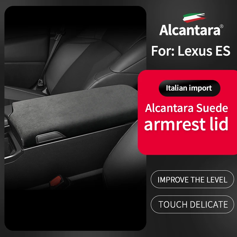 

Alcantara Suede For Lexus ES series 18- 22models armrest lid console storage lid Protection panel cover Car Interior Accessories