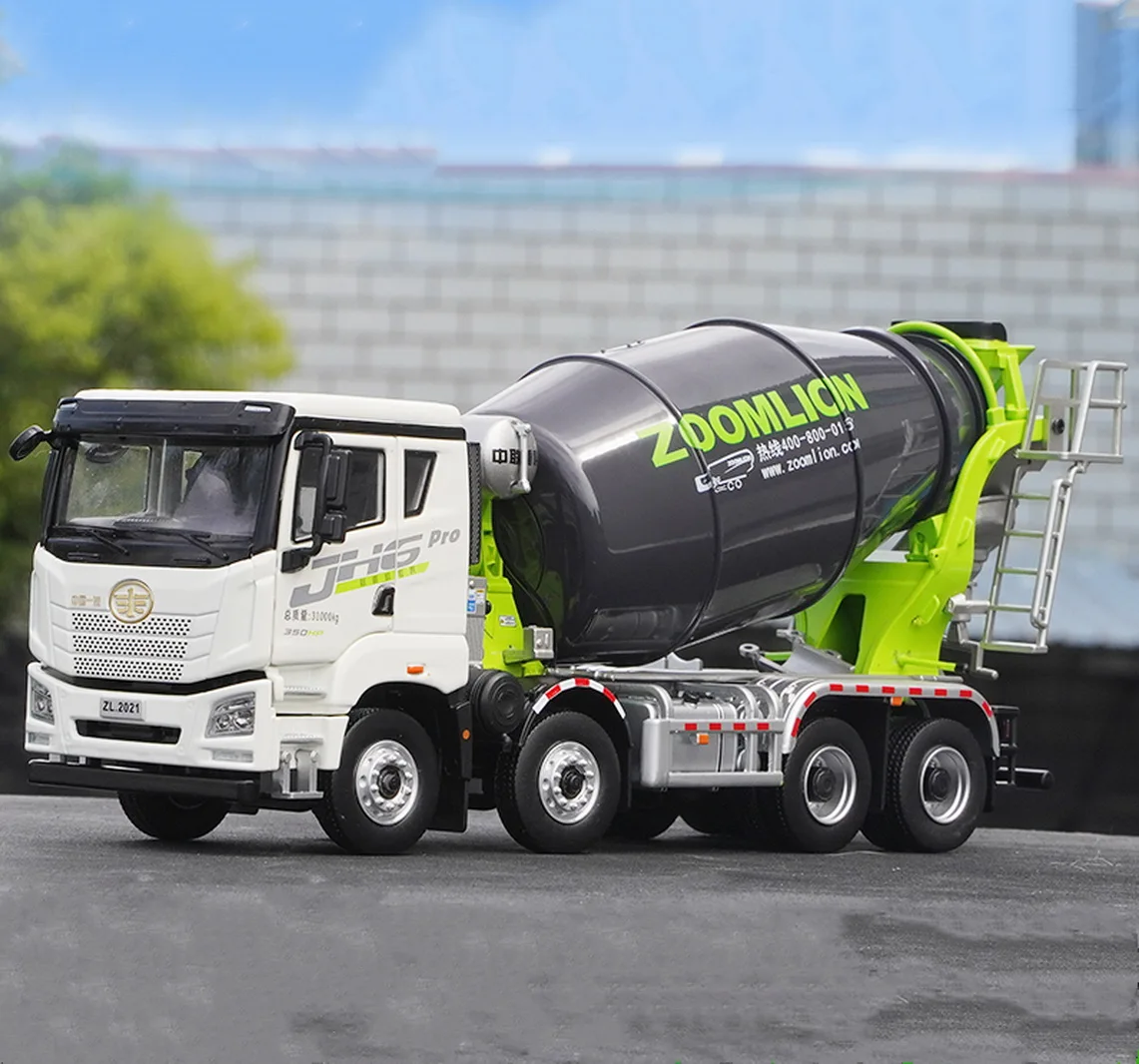

1/38 Scale Zoomlion Faw Jiefang JH6 8X4 Concrete Mixer Truck Diecast Car Model