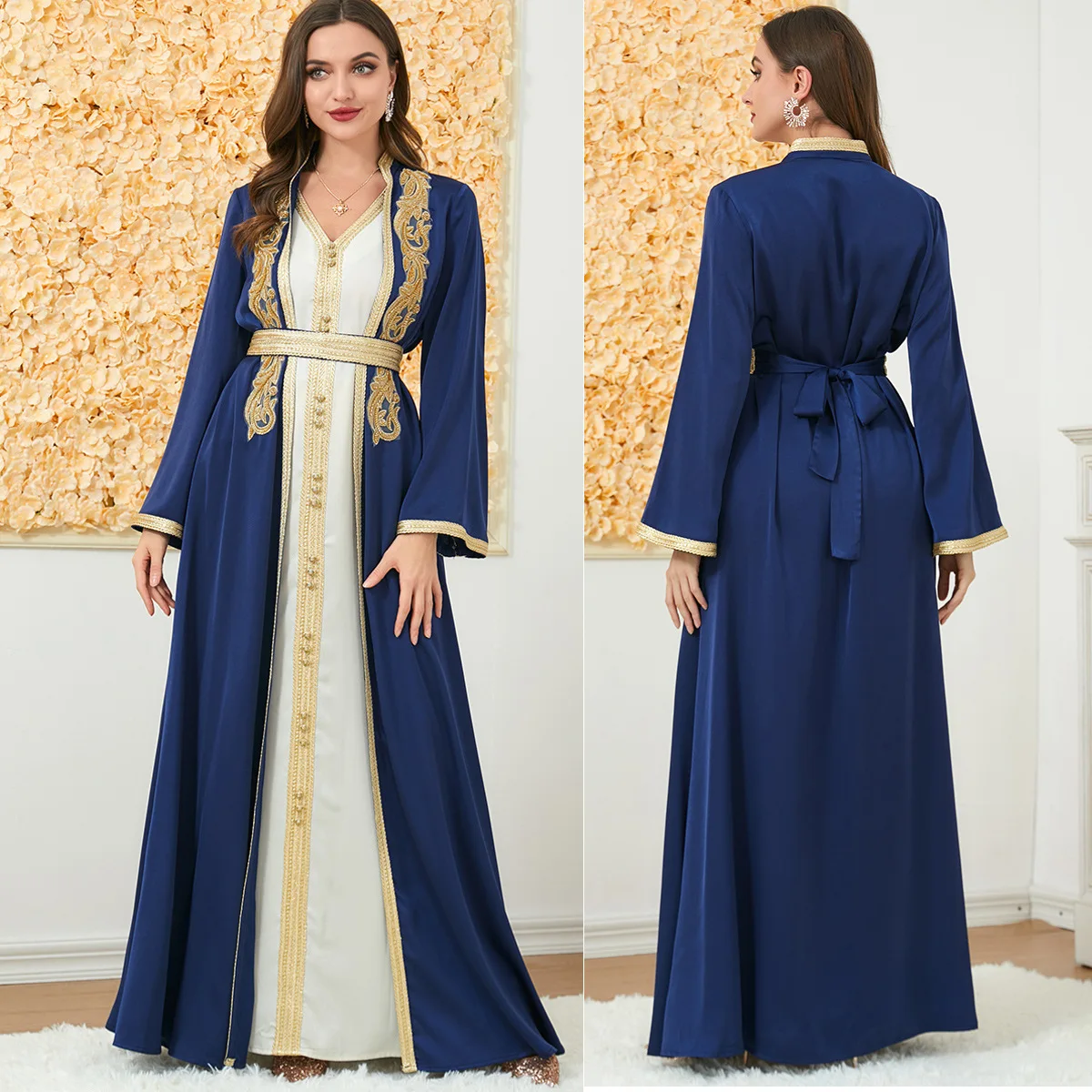 ICCLEK Robe Femme Musulmane Long Dresses Abaya Kaftan Turkey Islamic Dresses Caftan Marocain Femme Luxury Evening Dresses 2023