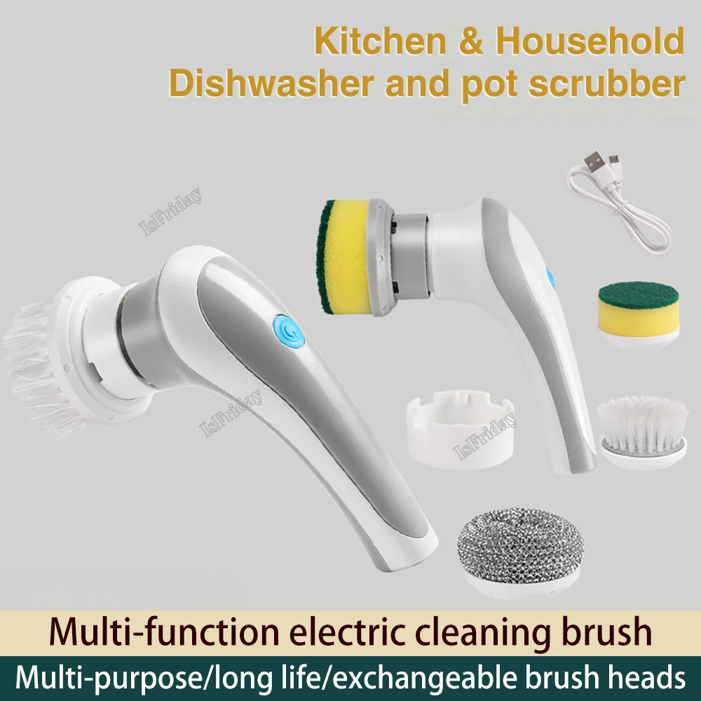 

Multifunctional Electric Clean Brush 360 Degree Rotation Wireless Brush Comfortable Handle Home Appliances for House Cleaning