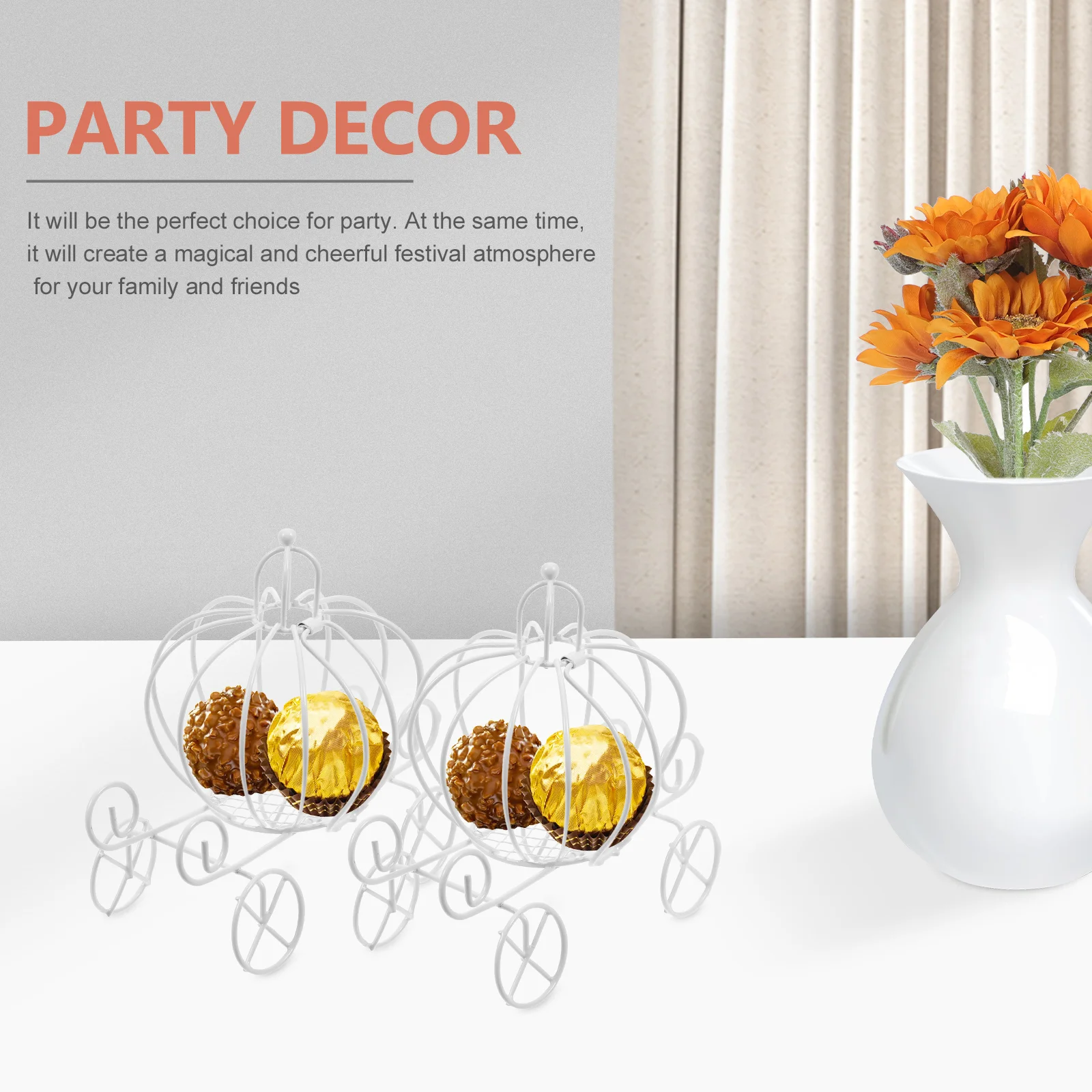 2 шт. серебряная коляска в виде тыквы железная коробка конфет изысканная тележка