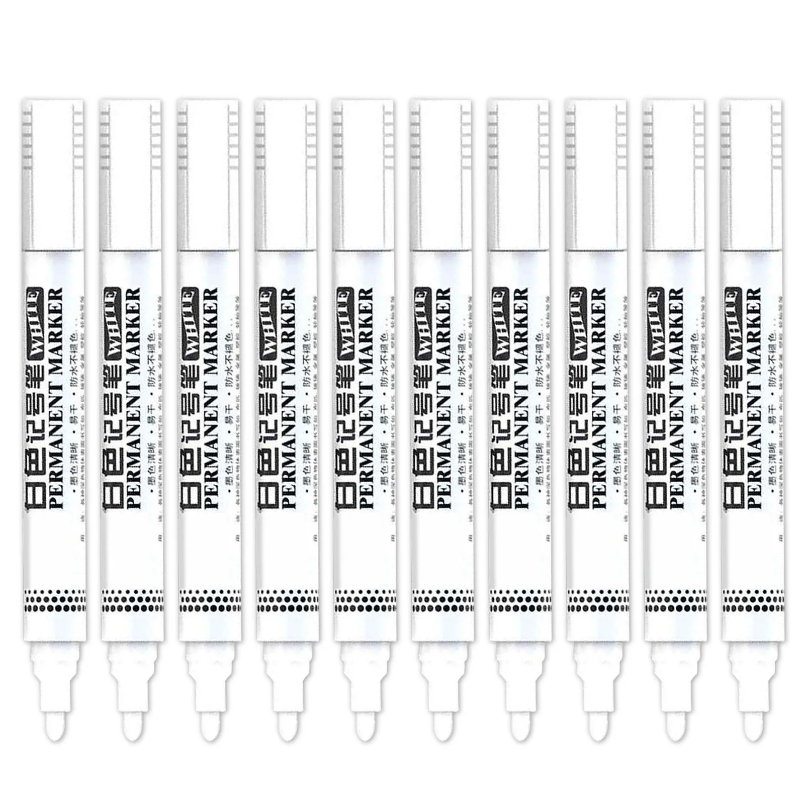 

White Permanent Pen Acrylic White Paint Pen With Waterproof Super Compact White Ink DIY Painting Art On Glass Stone Paper Metal