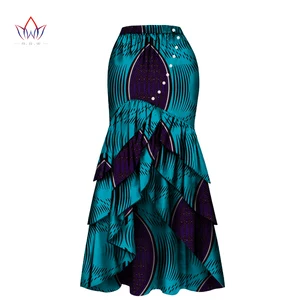 Юбка Женская длинная в африканском стиле, Модная элегантная длинная юбка макси с завышенной талией для вечевечерние, Wy4570, весна-осень