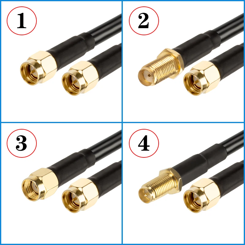 Коаксиальный кабель RG58 разъем SMA папа-папа мама 0 3-50 м