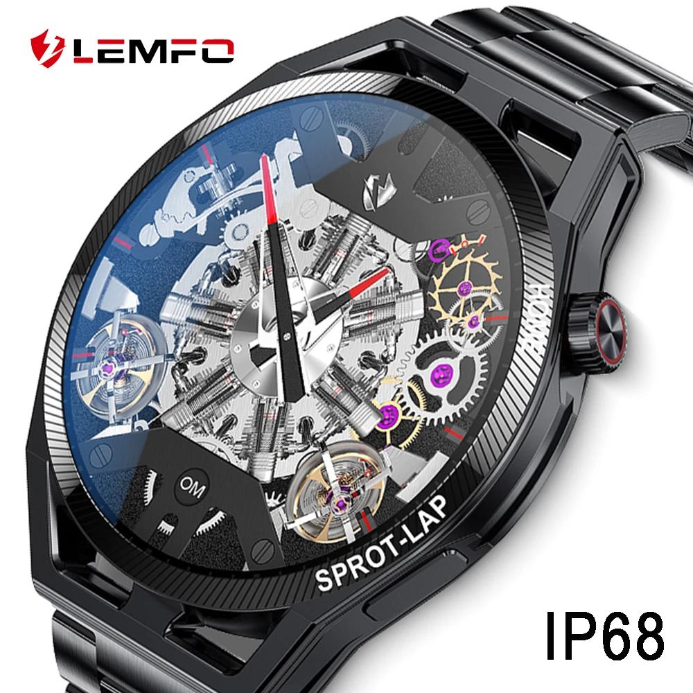 Lemfo часы мужские Smart Watch Men New Bluetooth Call IP68 Водонепроницаемые умные для 2022 Sports NFC Android