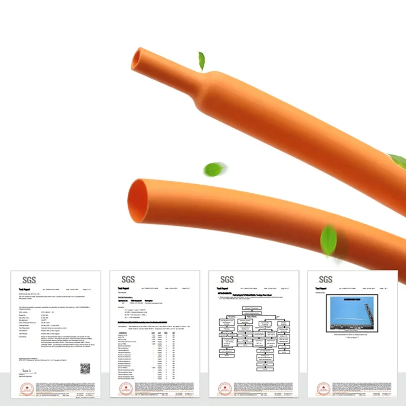 1 ~ 10 м термоусадочная трубка 2:1 оранжевый диаметр мм 50 полиолефиновая обертка для