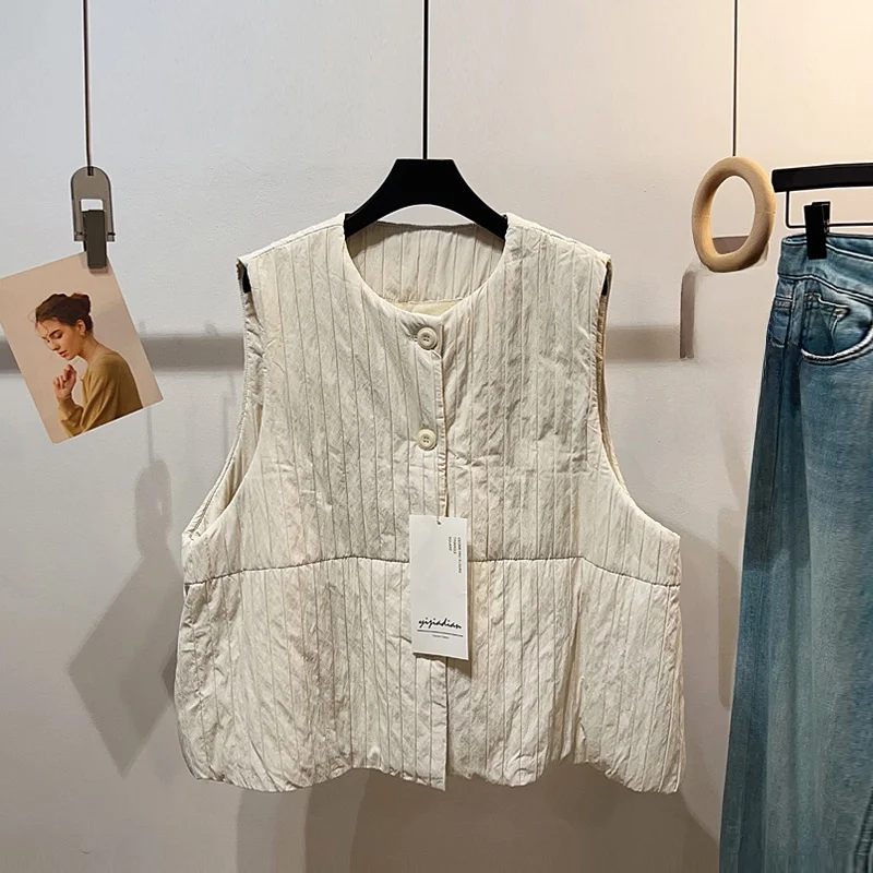 Four Seasons Зеленый осенне-зимний японский модный дизайн с круглым вырезом Свободный