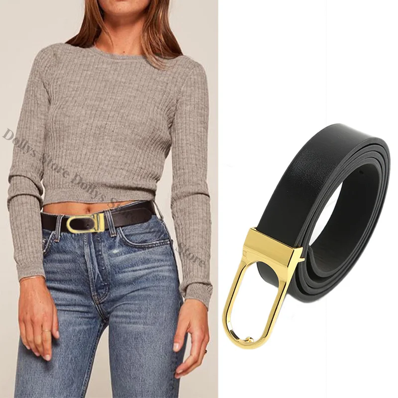 New PU Faux Leather Belt for Women Men Alloy Buckle Black Waist Strap for Jeans Pants Dress Female Designer Waistband