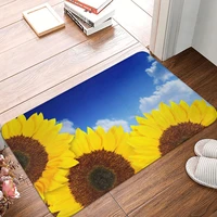 pure yellow sunflower doormat bathroom welcome soft mat kitchen home hallway absorbent floor rug door mat foot pad