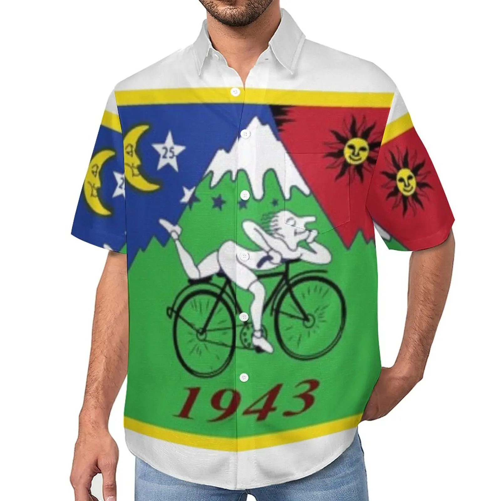 

Свободная пляжная рубашка с коротким рукавом, В гавайском стиле