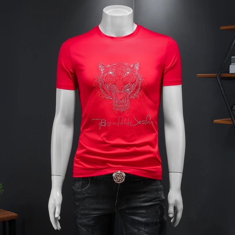 Футболка Мужская/Женская Базовая облегающая с круглым вырезом однотонная