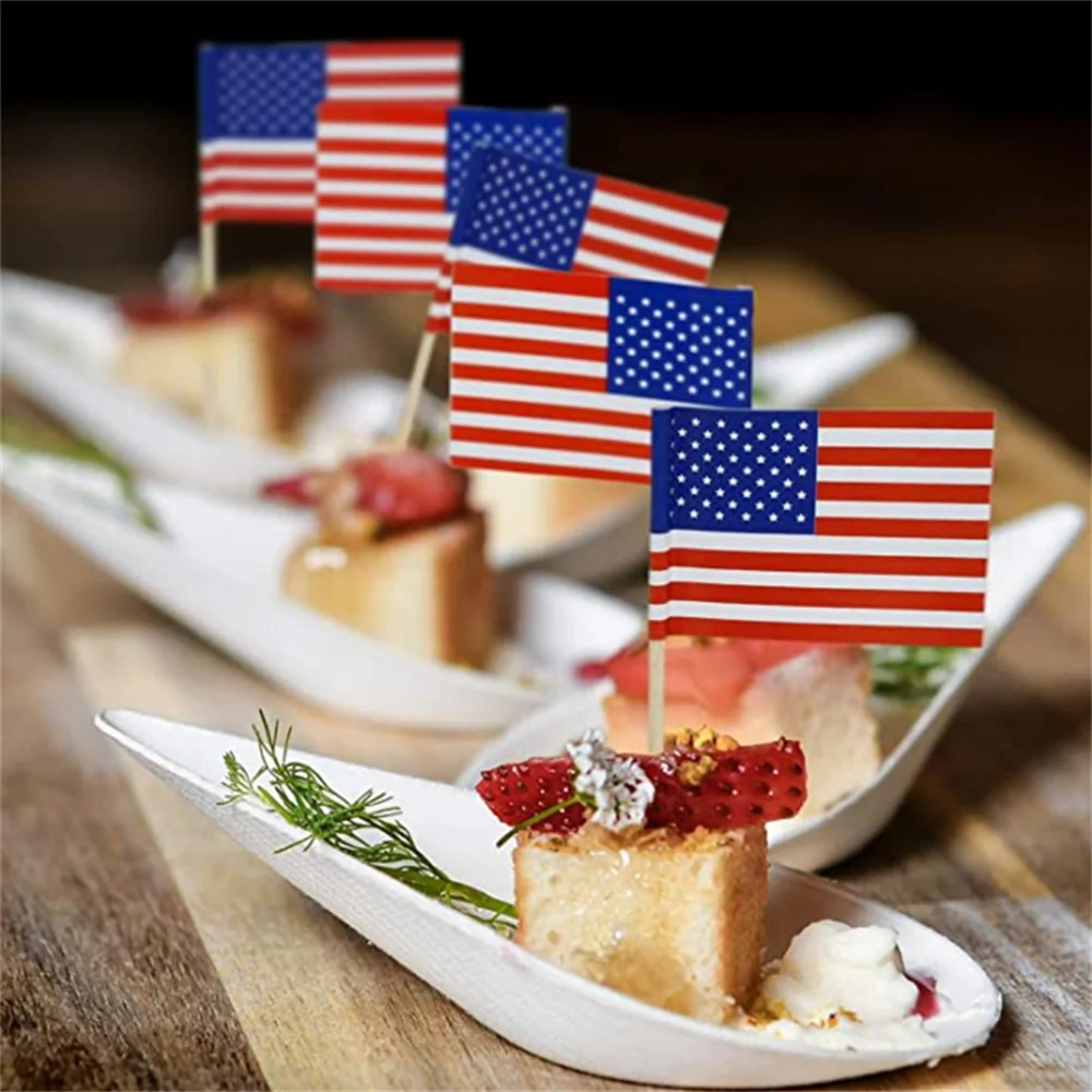 100pcs National Flags Picks Different Countries Art Toothpicks Party Sticks Cupcake/cake/pie/fruit/ice Cream Topper Decoration - купить по