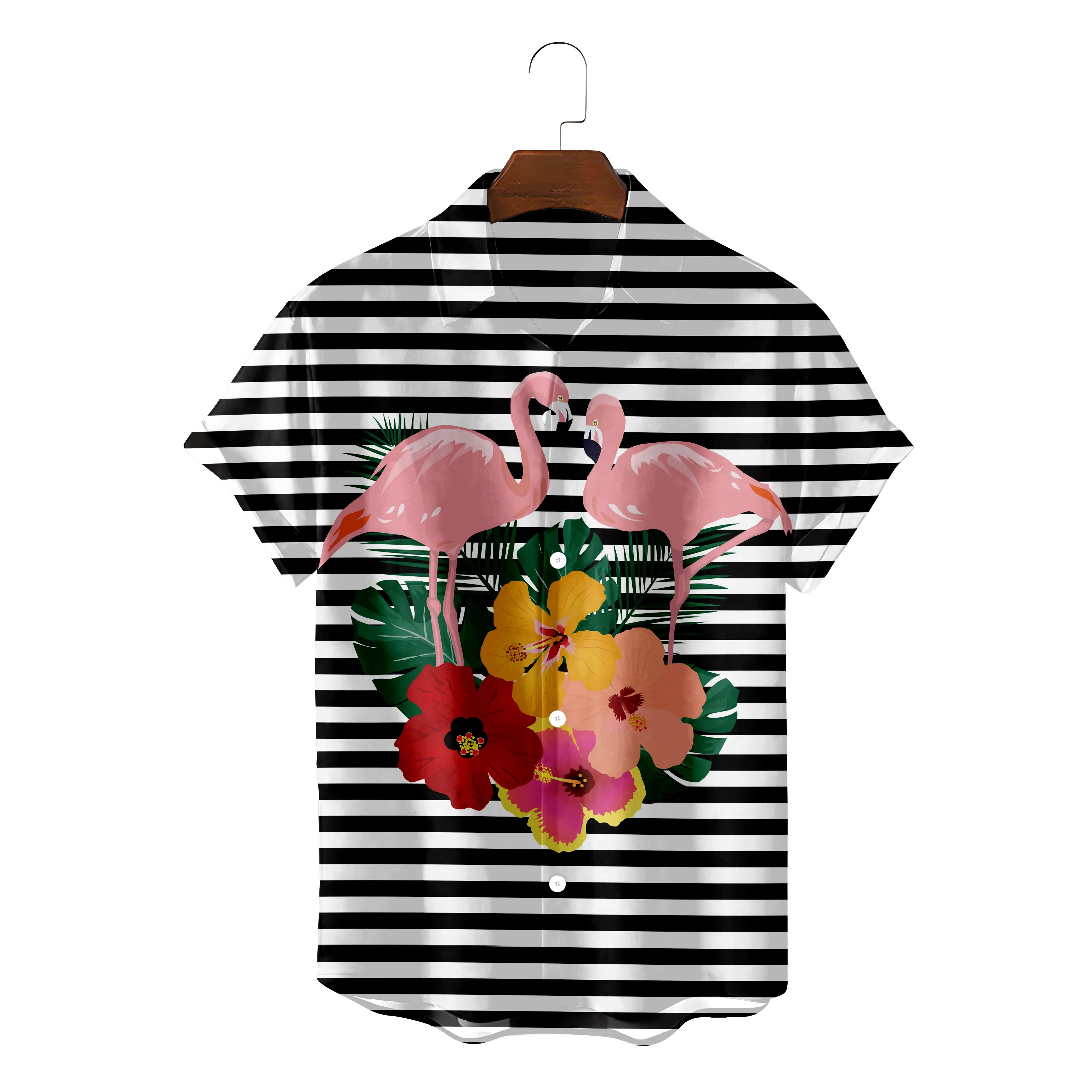 

Гавайская рубашка Aloha мужская с коротким рукавом, Стильная блуза с принтом в полоску, пляжная одежда для отдыха и вечеринок, лето 2022