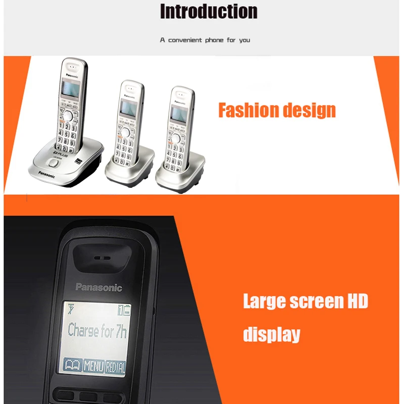 digital cordless phone telefon with intercom voice mail backlit lcd fixed wireless telephone for office home bussiness silver free global shipping