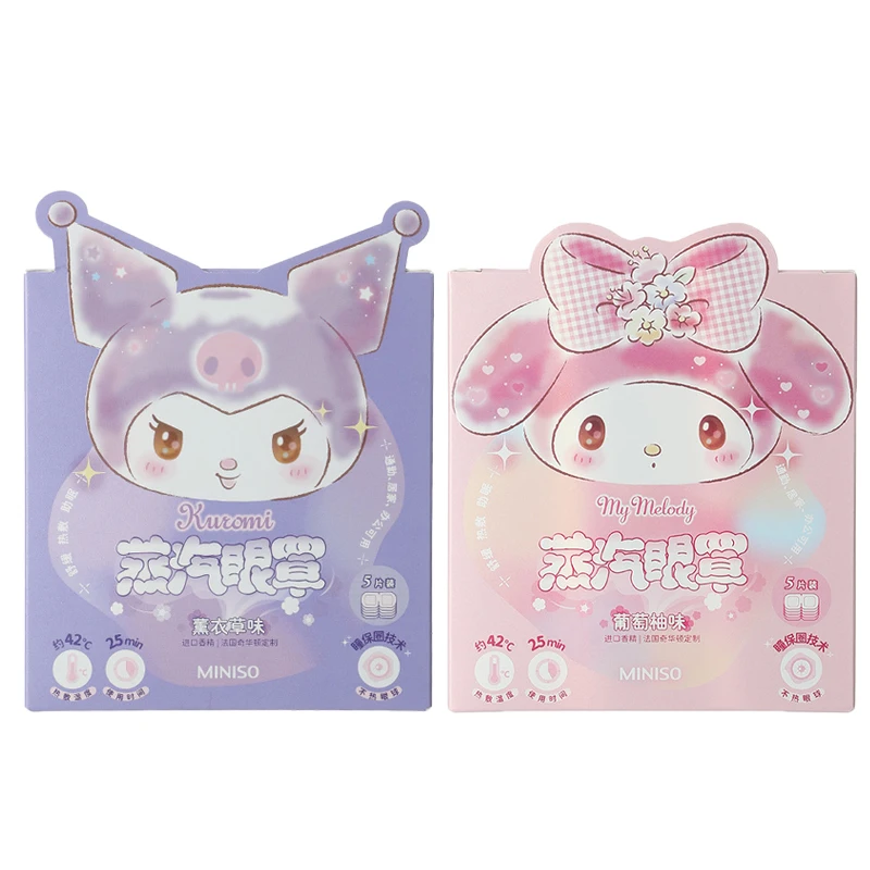 

Original Sanrios My Melody Kuromi Kawaii Anime Peripheral Steam Eye Mask To Relieve Fatigue Cartoon Steam Hot Compress Eye Mask