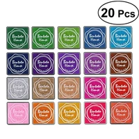 20 pcs compact multi colored stamp pads ink pads premium ink pad set finger paint set for scrapbooking