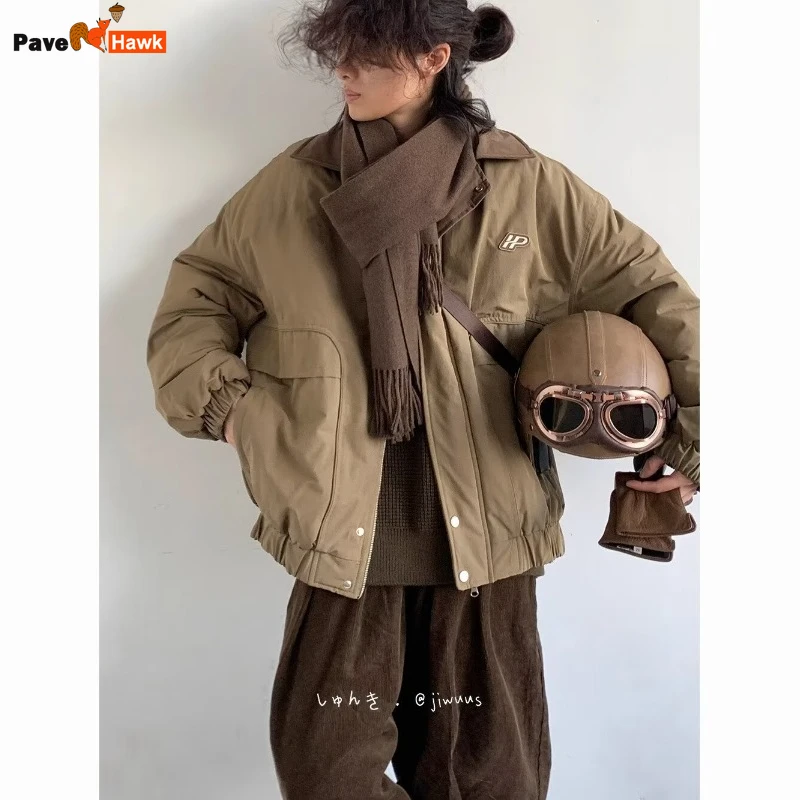 Куртка-бомбер в стиле ретро для мужчин и женщин свободная мотоциклетная куртка