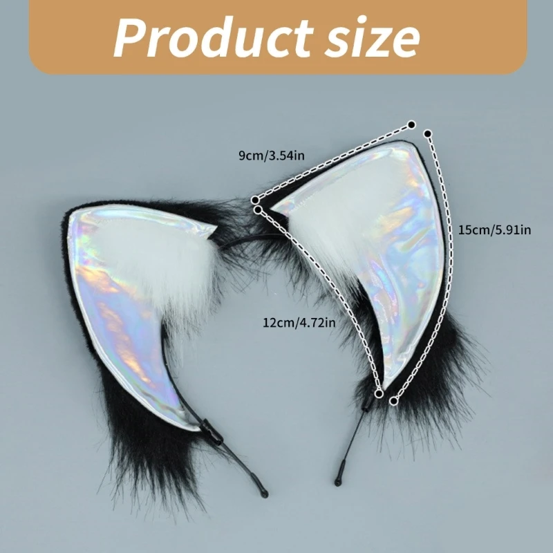 Повязка на голову с искусственными кошачьими ушками костюм для косплея обруч