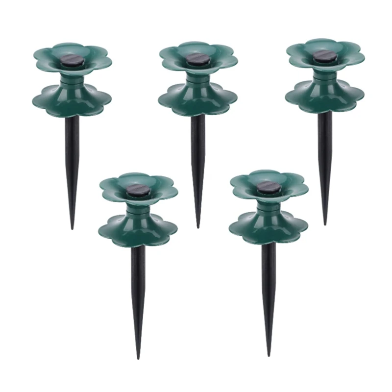 

5 Pack Garden Hose Guide,Lotus Shaped Water Hose Holder Spike Stand With Stake,Garden Plant Saver For Outdoor Lawns Yard