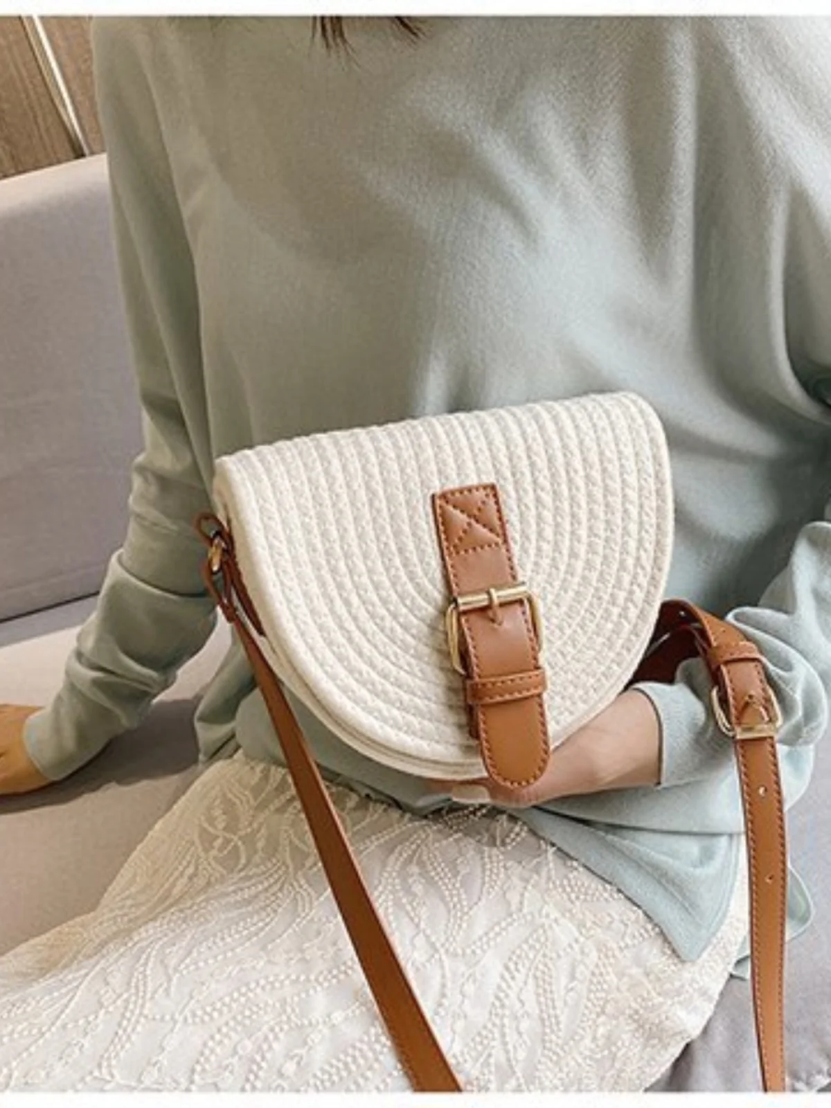 Новая летняя седельная сумка ручной работы милая женская на плечо трендовая