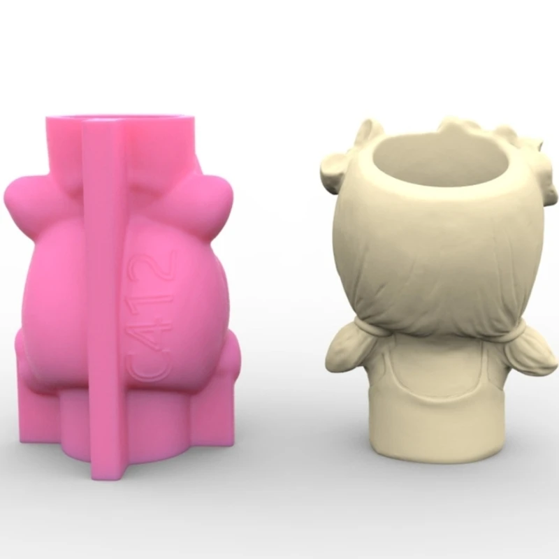 Силиконовая форма с бантом для девочек-цветочниц сочные цветочные горшки