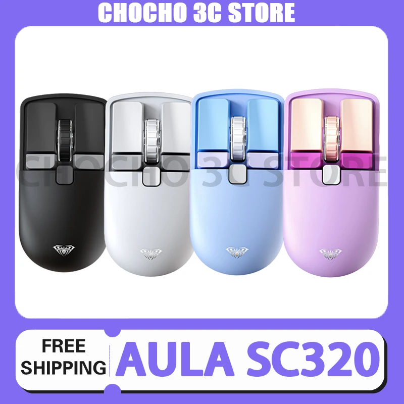 Aula Sc320 Mini Xiao Qiao Мышь Беспроводная Размытая 2 4 ГГц Двухрежимное Трехскоростное