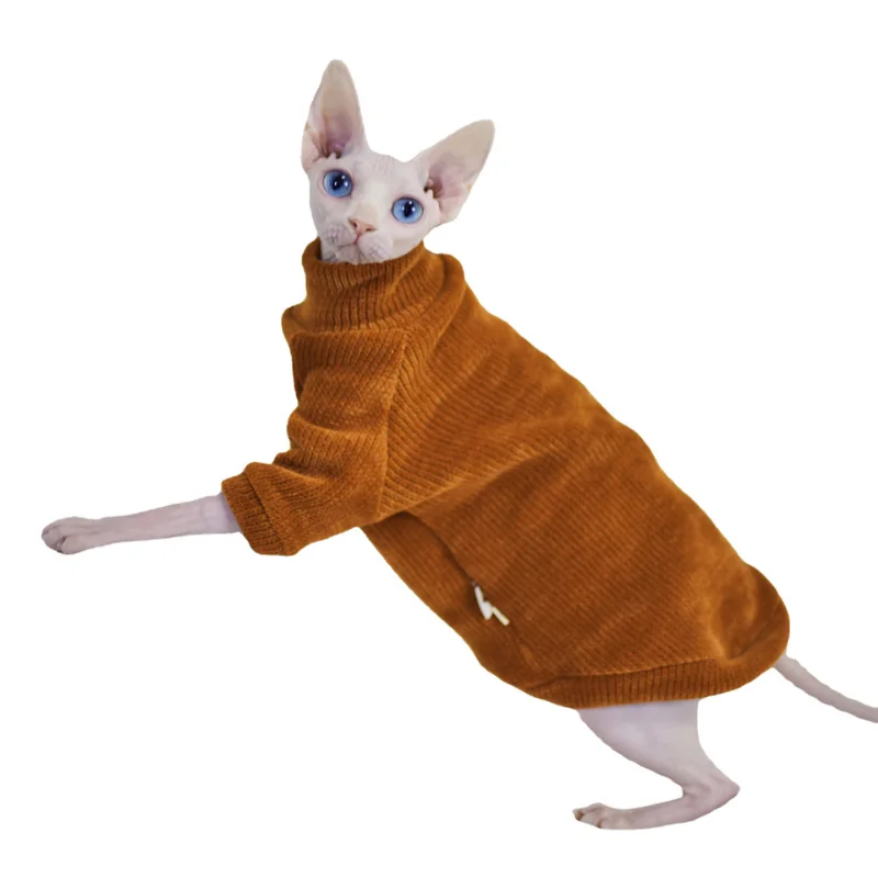 

The Material Is Too Comfortable The Owner Keeps The Chenille Fleece Hairless Cat Clothes Thicker In Winter Cat Clothes