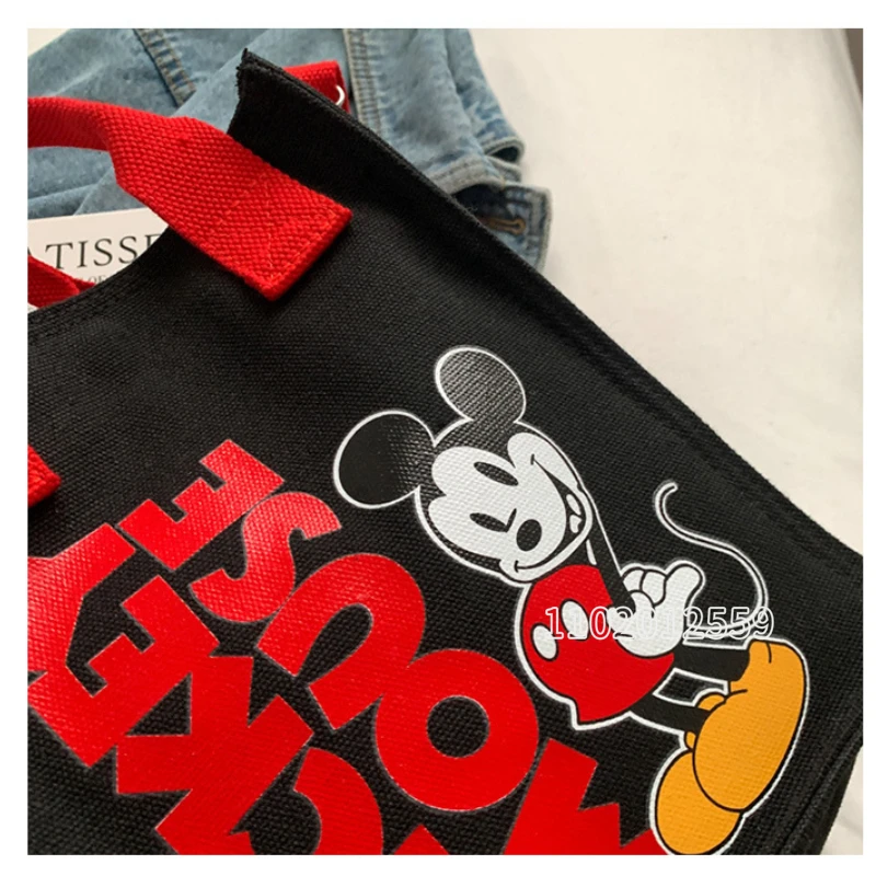 Disney 2022 New Women's Bag Luxury Brand Women's Handbag Mickey Cartoon Cute Large Capacity Fashion Casual Canvas Bag