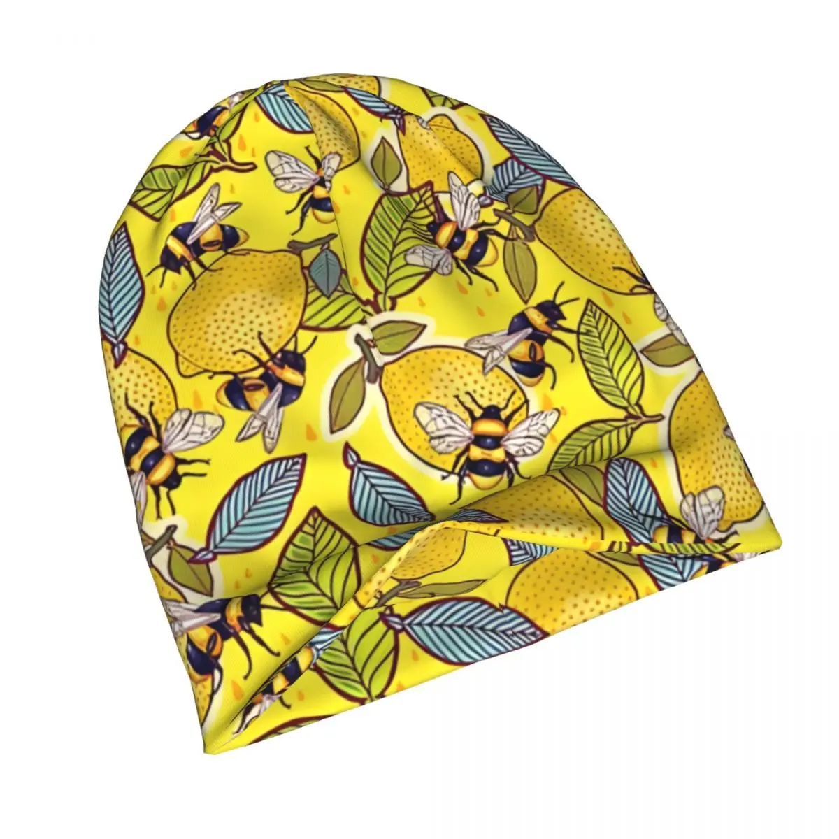 Тонкие облегающие шапки для мужчин и женщин с желтым лимоном Пчелой
