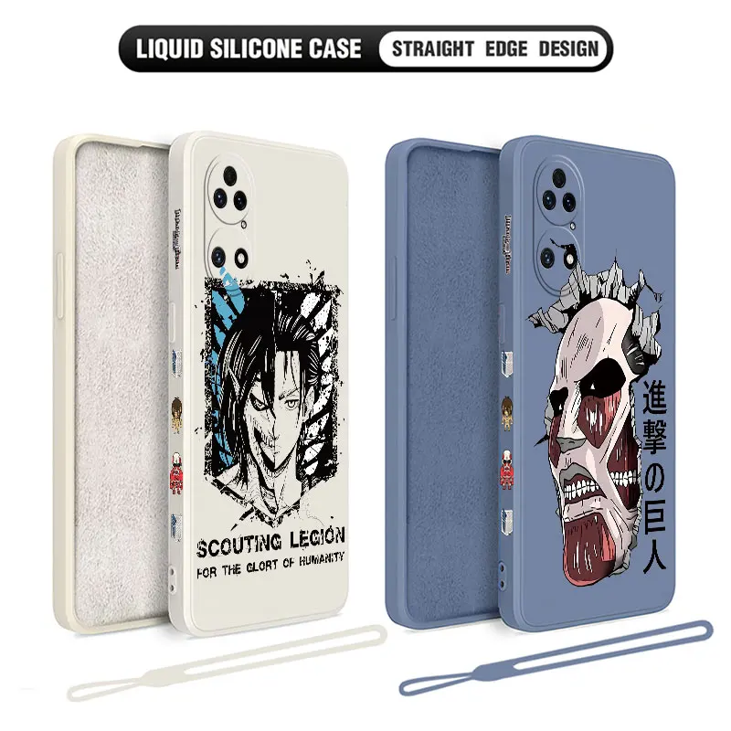 

Anime Attack On Titan Phone Case For Huawei P50 P40 P30 P20 Nova 10 10SE 9 9SE Mate 40 30 20 Pro Lite P Smart 2021 Y7A Cover