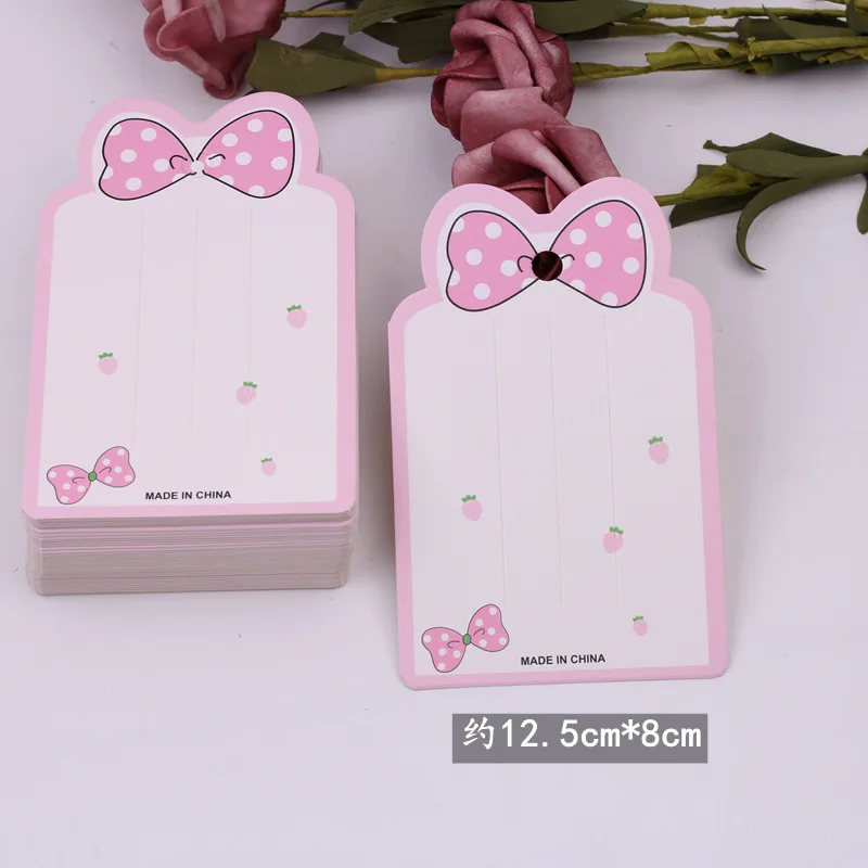 Милые заколки для волос 50 шт. упаковочные бумажные открытки самостоятельного