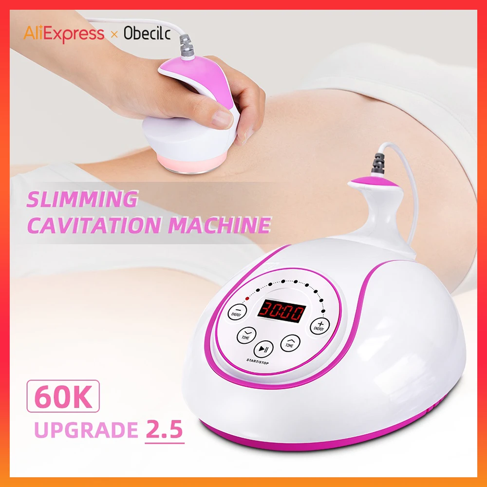 60KHz Ultrasound Cavitation Body Slimming Machine Ultrasonic High-Frequency Vibration Massager Weight Fat Removal Beauty Device