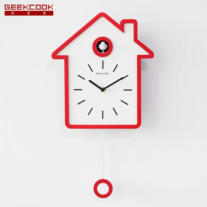 

Креативная простота, современная модель Cuckoo часы с птицами, часы для газеты Cuckoo, модные ретро