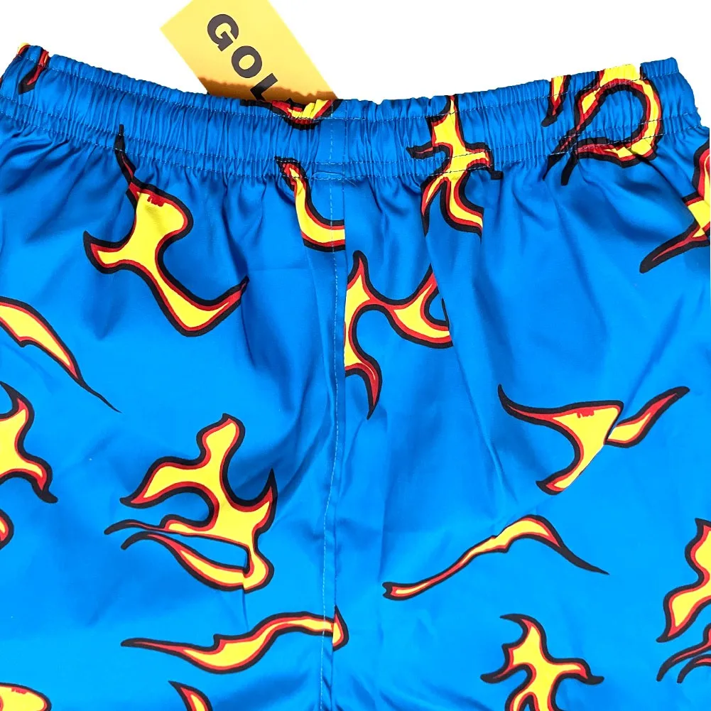 Golf Wang Тайлер шорты для гольфа мужской удобный скейтборд с огненным пламенем