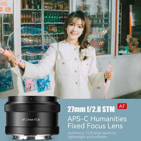 7Artisans AF 27 мм F2.8 APS-C Prime Lens с большой апертурой STM Шаговый двигатель поддерживает линзу для распознавания глаз для Sony A7RIII Nikon Z50