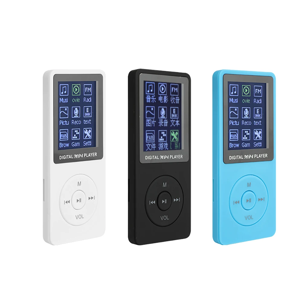 

Digital MP4 Player with LCD Screen Portable 70 Hours Playback MP3 Lossless Sound Music Player FM Recorder TF Card for Smartphone