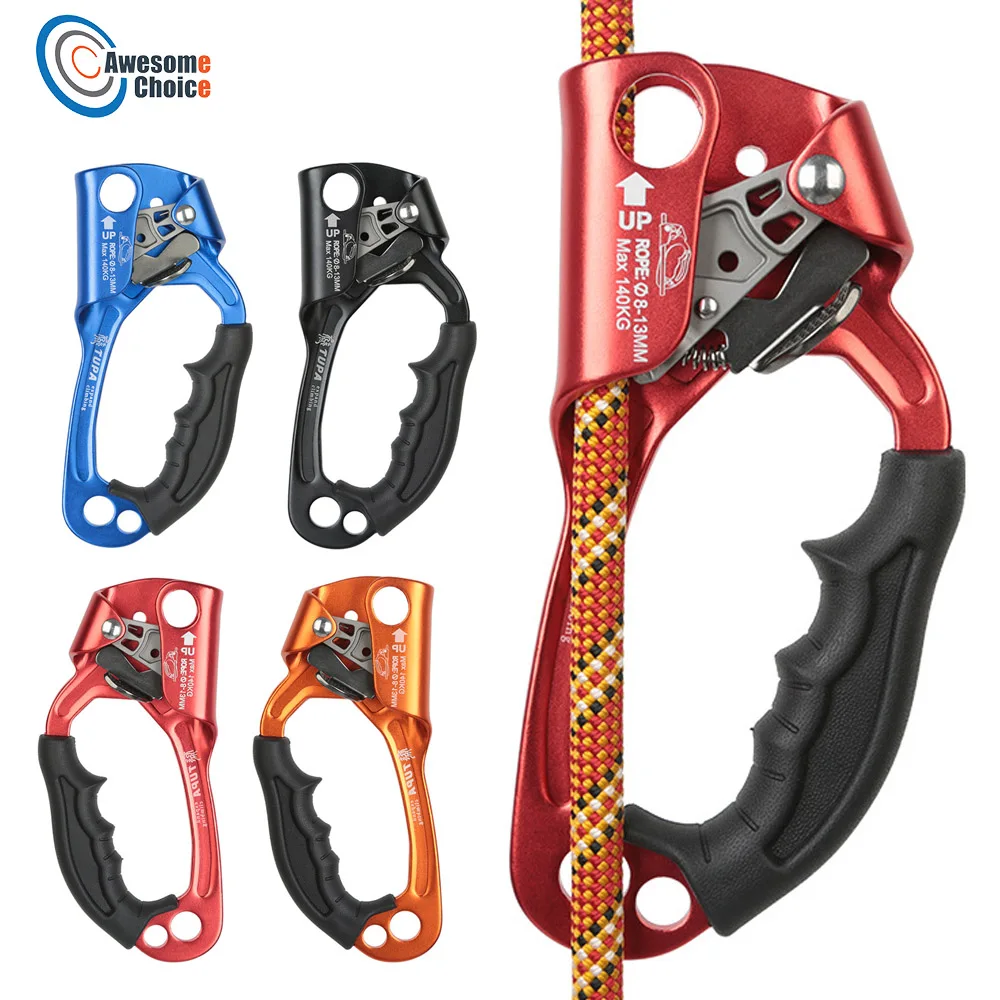 

Outdoor Rock Climbing SRT Professional Hand Ascender Device Mountaineer Handle Ascender Left Hand Right Hand Climbing Rope Tools