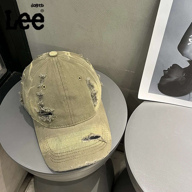 Fogtb Big Head Circumference Washed Distressed Ripped Baseball Cap Women Spring and Summer Sun Protection Shade All-M... |