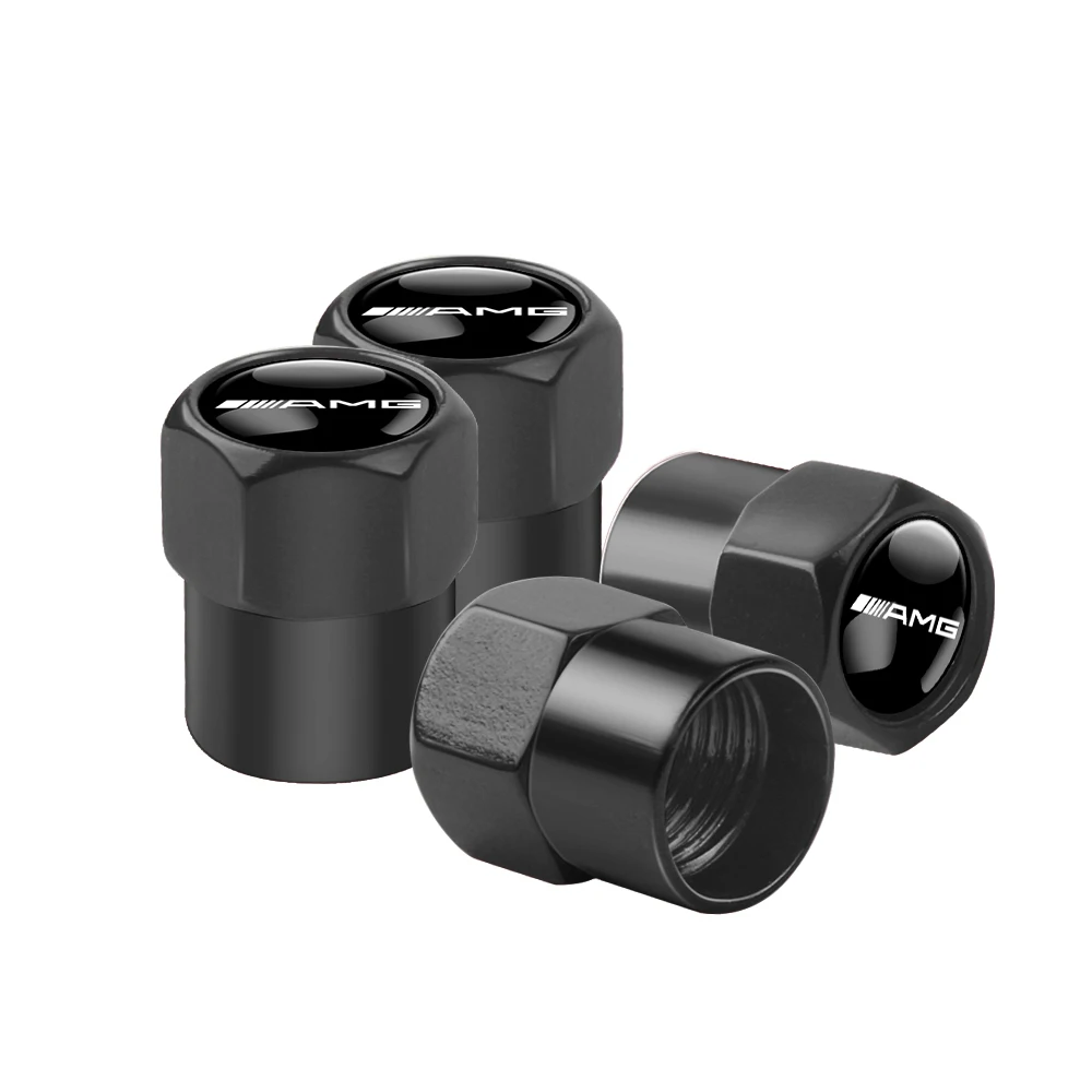

4Pcs Aluminum Alloy Car Tire Valve Stem Air Caps Anti-theft Airtight Cover For Mercedes benz AMG Class GLK GLA CLA GLB GLC W212
