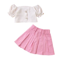 girls clothes sets 1 2 3 4 5 6 years old summer children fashion shirts tutu skirts 2pcs party suits for baby kids tracksuits